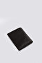 Men's Black Genuine Leather Coin Compartment Card Holder Wallet - 2