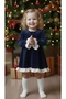 Girl's Scalloped Silk Velvet Dress - 3