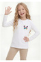Printed Long Sleeve Girls' T-Shirt B12