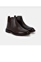 Castle 31235 Men's Brown Genuine Leather Rubber Detailed Chelsea Boots