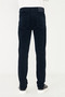 Navy Blue Straight Cut Corduroy Casual Trousers - 5