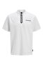 Jack jones fusion pique zip-up polo shirt for men 12273127