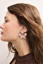 Enamelled flower earrings - 2