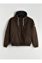 Xside Brown Standard Fit Hooded Men's Coat - 6