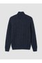 Peak New Season Hair Knit Patterned Wool Blend Knitwear Men's Sweater - 6