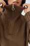 My Fashion Zippered Collar Oversized Knitwear Sweater - 5