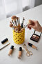 Stylish Heart Patterned Makeup Organizer – Tabletop Pen Holder & Brush Stand - 8