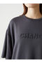 Crew Neck Printed Oversize Women's T-Shirt (S5) - 3