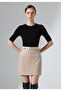 Mini Leather Skirt with Belt - 2