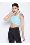 Activewear Crop Top with Twist Knot in Sky Blue