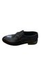Men's Thick Short Heeled Genuine Leather Shoes