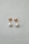 Pearl Ball Earrings 7 mm Ball Back Rose Color - 2