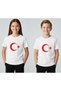 100% Cotton Premium T-Shirt with Bicycle Collar for Kids with Turkish Flag