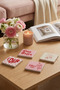 Love and Ciao Bella Themed Pop Art Natural Stone Travertine Coasters Stone Coasters Set of 4 - 2