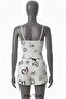 Red Heart Patterned Pajama Set with Bow Detail and Ribbed Shorts - 5