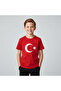 100% Cotton Premium T-Shirt with Bicycle Collar for Kids with Turkish Flag - 4