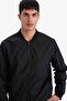 Slim Fit College Collar Bomber Waterproof Black Men's Coat D7319Ax/Bk27 - 4