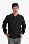 Slim Fit College Collar Bomber Waterproof Black Men's Coat D7319Ax/Bk27 - 3