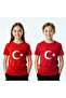100% Cotton Premium T-Shirt with Bicycle Collar for Kids with Turkish Flag