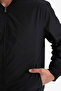 Slim Fit College Collar Bomber Waterproof Black Men's Coat D7319Ax/Bk27 - 5