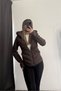 Women's ZRA Model Contrast Hooded Puffer Coat - 4