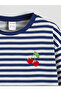 Zero Roba Collar Striped Girl's T-Shirt from Uzg Store for Style Seekers - 2
