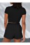 Women's Chicago Printed Baby Tee Combed Cotton Crop and Shorts - Two-Piece Shorts Set - 2
