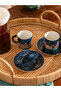 LCW HOME Mixed Printed Porcelain Coffee Cup Set for 2 People 90 ml - 3