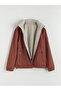 Orange zippered hooded regular fit men's jacket - 7