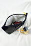 Black Premium Makeup Bag - Set of 2, with Shawl Accessory, Italian Fabric - 4