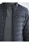 Rmz Gi̇yi̇m Farkiyla Standardfit Stand Collar Men's Leather Look Coat - 3