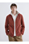 Orange zippered hooded regular fit men's jacket - 2