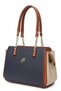 Miami Polo Club Navy Blue Women's Shoulder Bag with Taba Gold Accessory Detail