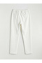 White Pleated Boys' Trousers with Elastic Waist - 3