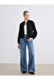 Black College Collar Women's Bomber Jacket - 4
