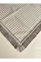 Silver Striped Plastic Tablecloth |   Fringed |   For the Kitchen |   Multiple Measurement Options - 2