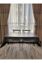 Black Geometric Dobby Plastic Tablecloth with Fringes for Kitchen - 3