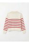 Lcw Kids Polo Collar Heart Embroidered Girls' Knit Sweater - 3