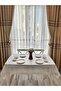 Tablecloth Plastic White Dobby Dense Woven Effect – Shiny Dense Fringed – Multi-Dimensional - 4