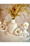 Decorative White Gold Detailed Figurine Set |   Modern Minimal Tray Top Home Office Decor - 2
