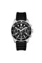 44mm Silver Case, Black Silicone Band, Multifunction, Sports Men's Wristwatch - 6