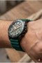 44mm Lead Color Case, Green Silicone Band, Multifunctional Men's Wristwatch - 5