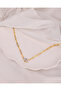 Double Stone 18kt Gold Plated Necklace - 5