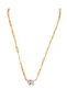 Double Stone 18kt Gold Plated Necklace