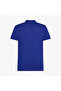 Men's Woven Polo Collar Short Sleeve Casual Blue T-Shirt - 5