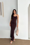 Women's Drawstring Strap Maxi Dress - 2