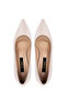 Women's Genuine Leather Beige Heeled Shoes - 5