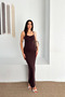 Women's Drawstring Strap Maxi Dress