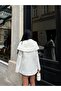 جاكيت بليزر بتفاصيل ربطات أمامية وشال أمامي - 6