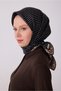 Black Classic Pattern 100% Twill Silk Scarf 4326 - 02 - 2